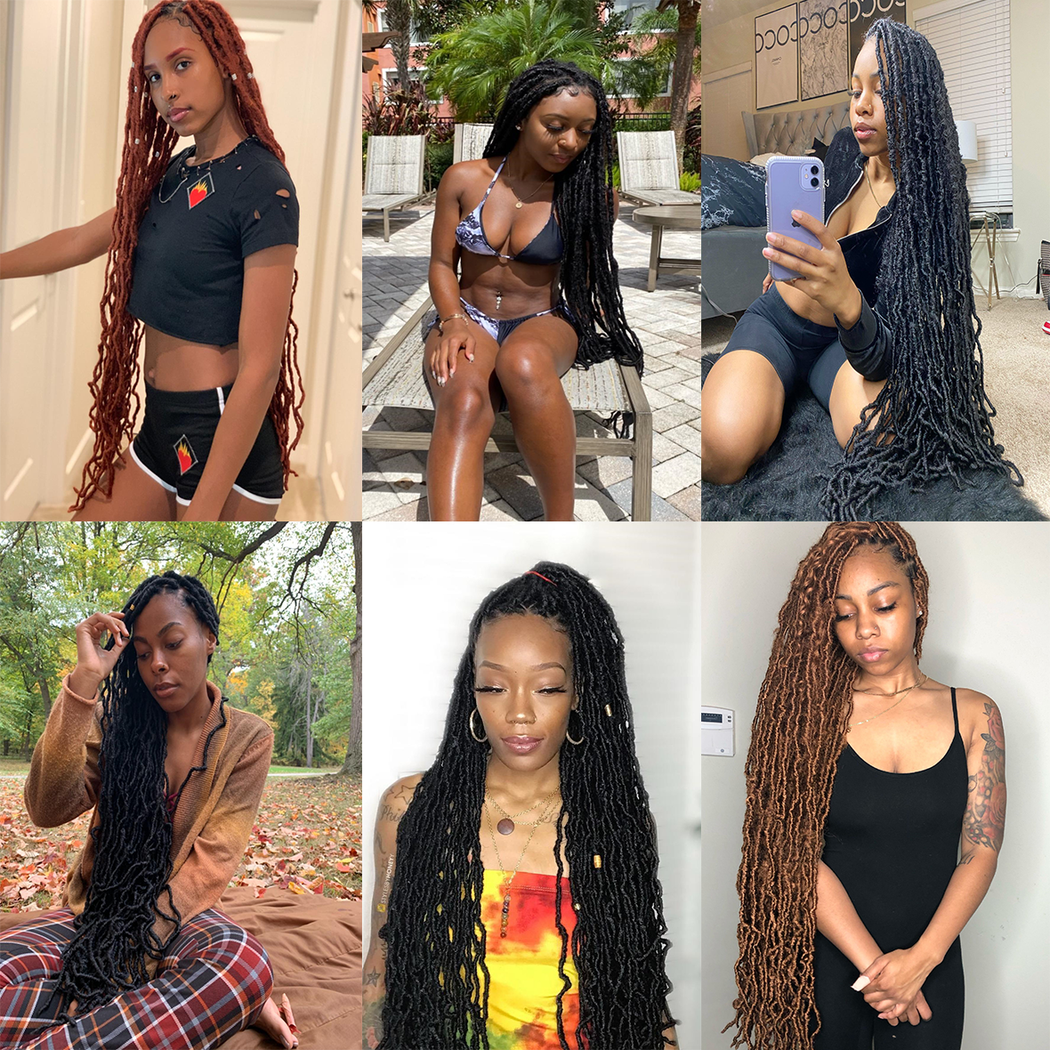36 Inch Nu Faux Locs Crochet Braids Hair Goddess Faux Natural Soft Locs Crochet Braiding Synthetic Hair
