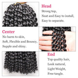 12Inch Passion Twist Hair Short Water Wave Snythetic Crochet Braids Hair for Distressed Butterfly Locs Passion Twist Braiding Curl Hair