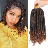 12inch Spring Senegalese Twist Crochet Braids Curl End Crochet Hair Pre-looped Passion Twist Hair Extensions