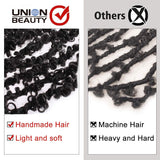 18inch Butterfly Locs Crochet Hair Pre-looped Synthetic Faux Locs Distressed Crochet Braids Extended