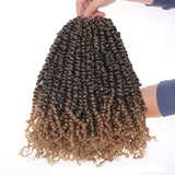 Pre-twisted Passion Twist Crochet Hair with Curly Ends Pre looped Synthetic Bohemian Crochet Braids Hair