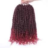Pre-twisted Passion Twist Crochet Hair with Curly Ends Pre looped Synthetic Bohemian Crochet Braids Hair