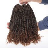 Pre-twisted Passion Twist Crochet Hair with Curly Ends Pre looped Synthetic Bohemian Crochet Braids Hair