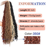 36 Inch Nu Faux Locs Crochet Braids Hair Goddess Faux Natural Soft Locs Crochet Braiding Synthetic Hair