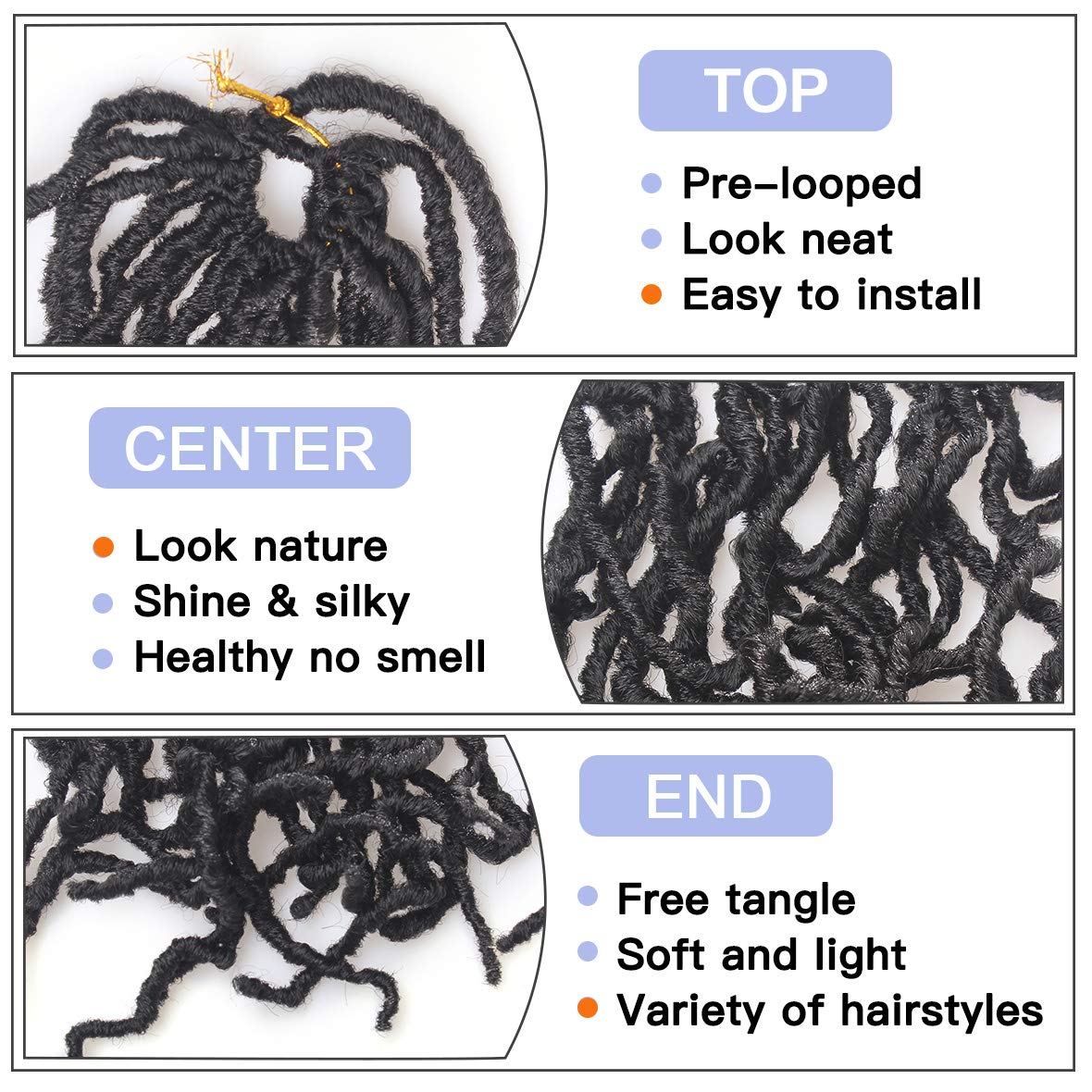 36 Inch Nu Faux Locs Crochet Braids Hair Goddess Faux Natural Soft Locs Crochet Braiding Synthetic Hair