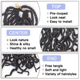 36 Inch Nu Faux Locs Crochet Braids Hair Goddess Faux Natural Soft Locs Crochet Braiding Synthetic Hair