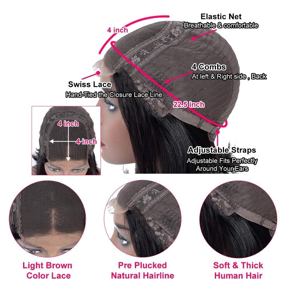 Deep Wave Lace Front Wig Closure Human Hair Wigs Brazilian Curly Wave Wigs For Black Women