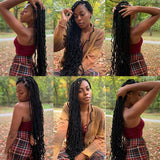 36 Inch Nu Faux Locs Crochet Braids Hair Goddess Faux Natural Soft Locs Crochet Braiding Synthetic Hair