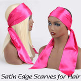 Satin Edge Scarves For Hair Laying Scarf For Lace Front Wig Non Slip Hair Wrap Wigs Grip Band For Hair