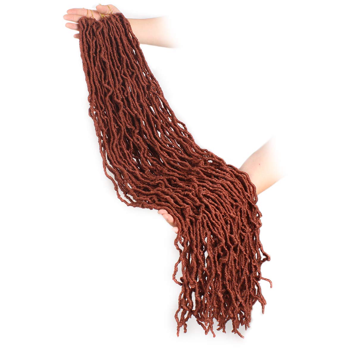 36 Inch Nu Faux Locs Crochet Braids Hair Goddess Faux Natural Soft Locs Crochet Braiding Synthetic Hair