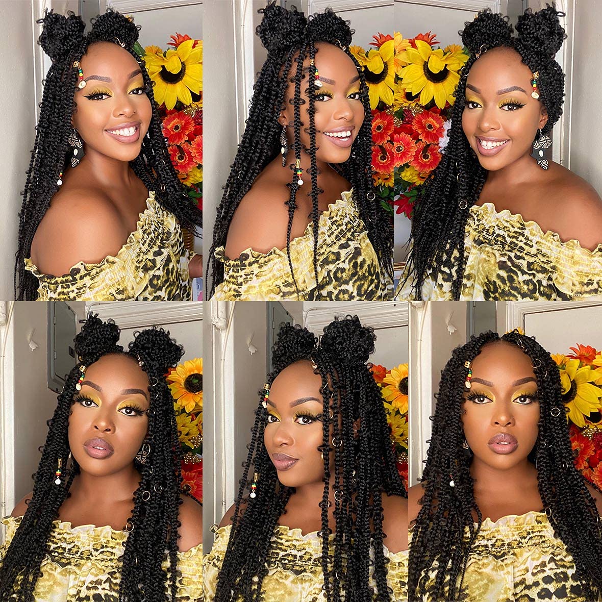20 Inch Knotless Jungle Box Braids Pre-Looped Goddess Box Braids Hair Butterfly Crochet Braid Hair