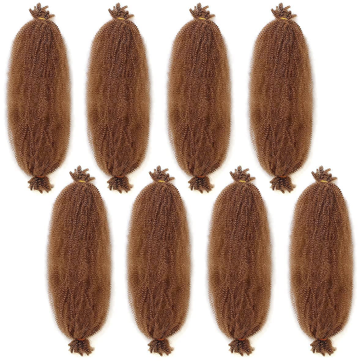 Pre-Separated Springy Afro Twist Hair Spring Twist Hair For Distressed Soft Locs Natural Black Long Marley Twist Braiding Hair Extension