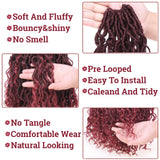 Boho Faux Locs Synthetic Crochet Braids Hair Goddess Locs Crochet Hair Pre-looped Soft Locs With Curly Ends Hippie Locs Hair