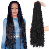 36 Inch Nu Faux Locs Crochet Braids Hair Goddess Faux Natural Soft Locs Crochet Braiding Synthetic Hair