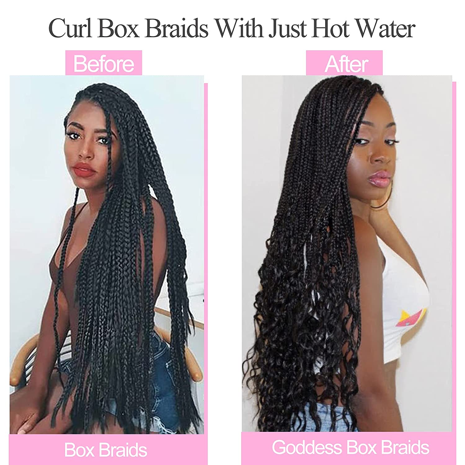 30inch Ombre Box Braids Crochet Hair Pre-looped Synthetic Braids Hair Extensions Crochet Braids Hair