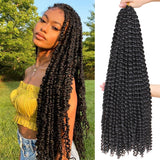 30Inch Long Passion Twist Hair Water Wave Synthetic Crochet Braids Hair Goddess Bohemian Hair for Butterfly Locs Crochet Braiding Hair