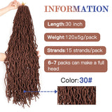 36 Inch Nu Faux Locs Crochet Braids Hair Goddess Faux Natural Soft Locs Crochet Braiding Synthetic Hair