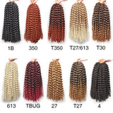 12Inch Passion Twist Hair Short Water Wave Snythetic Crochet Braids Hair for Distressed Butterfly Locs Passion Twist Braiding Curl Hair