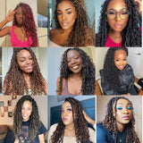 Boho Faux Locs Synthetic Crochet Braids Hair Goddess Locs Crochet Hair Pre-looped Soft Locs With Curly Ends Hippie Locs Hair
