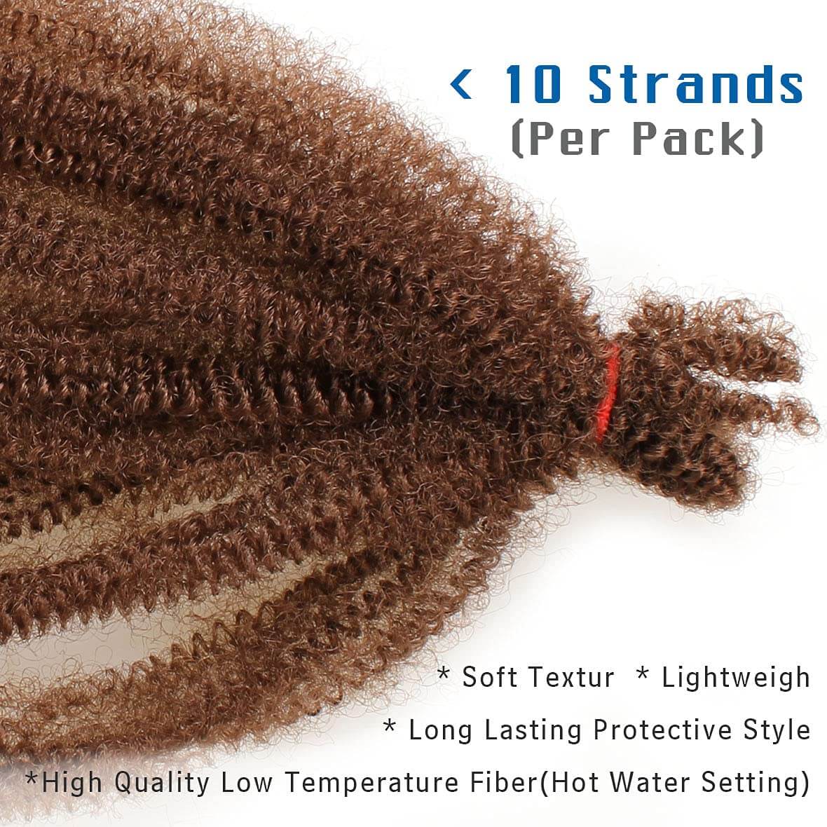 Pre-Separated Springy Afro Twist Hair Spring Twist Hair For Distressed Soft Locs Natural Black Long Marley Twist Braiding Hair Extension