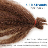 Pre-Separated Springy Afro Twist Hair Spring Twist Hair For Distressed Soft Locs Natural Black Long Marley Twist Braiding Hair Extension