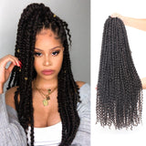 Pre-twisted Passion Twist Crochet Hair 22inch Pre-Looped Passion Twist Bohemian Crochet Braids Hair Extensions