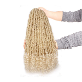 24Inch Butterfly Locs Crochet  Hair Long Butterfly Faux Locs With Curly Ends Pre-twisted Goddess Locs Crochet Braiding Hair