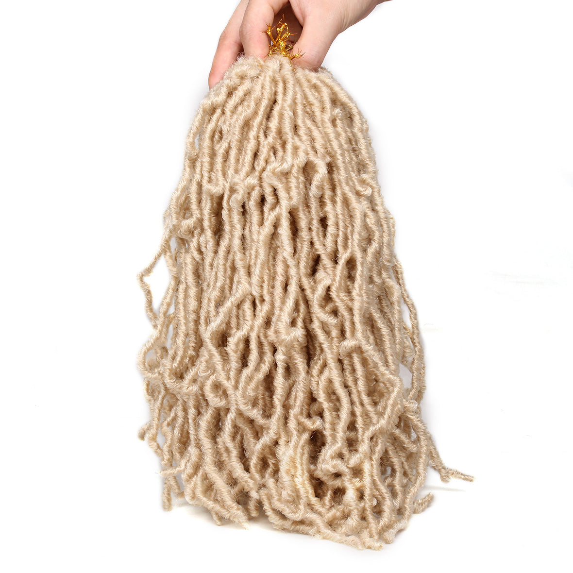 12inch Nu Soft Faux Locs Crochet Hair Pre-looped Copper Red Braiding Hair Goddess Short Faux Locs Synthetic Crochet Hair