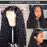 Deep Wave Lace Front Wig Closure Human Hair Wigs Brazilian Curly Wave Wigs For Black Women