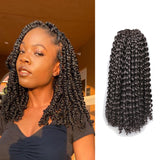 12Inch Passion Twist Hair Short Water Wave Snythetic Crochet Braids Hair for Distressed Butterfly Locs Passion Twist Braiding Curl Hair