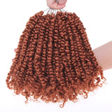 Pre-twisted Passion Twist Crochet Hair with Curly Ends Pre looped Synthetic Bohemian Crochet Braids Hair