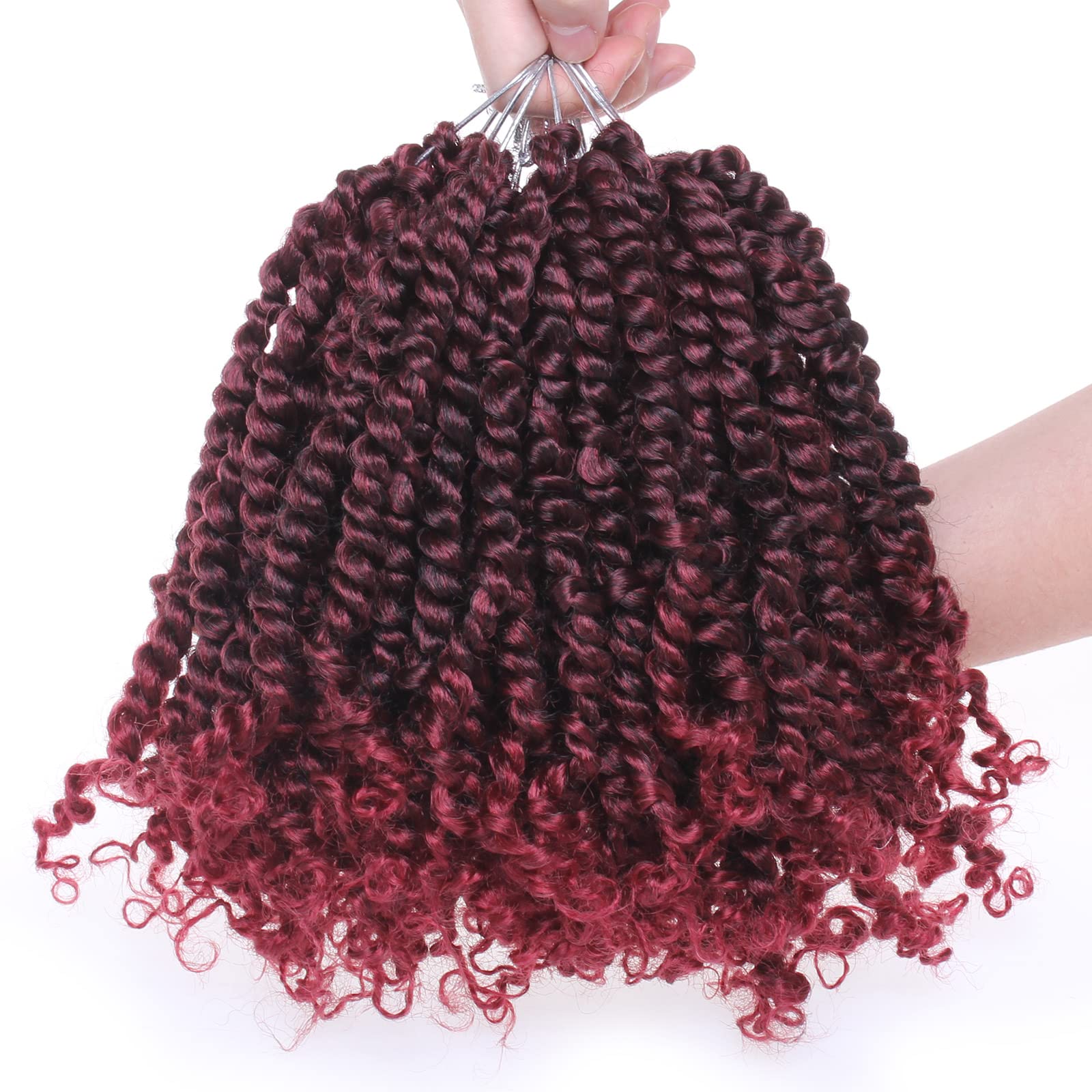 Pre-twisted Passion Twist Crochet Hair with Curly Ends Pre looped Synthetic Bohemian Crochet Braids Hair