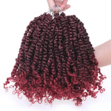 Pre-twisted Passion Twist Crochet Hair with Curly Ends Pre looped Synthetic Bohemian Crochet Braids Hair