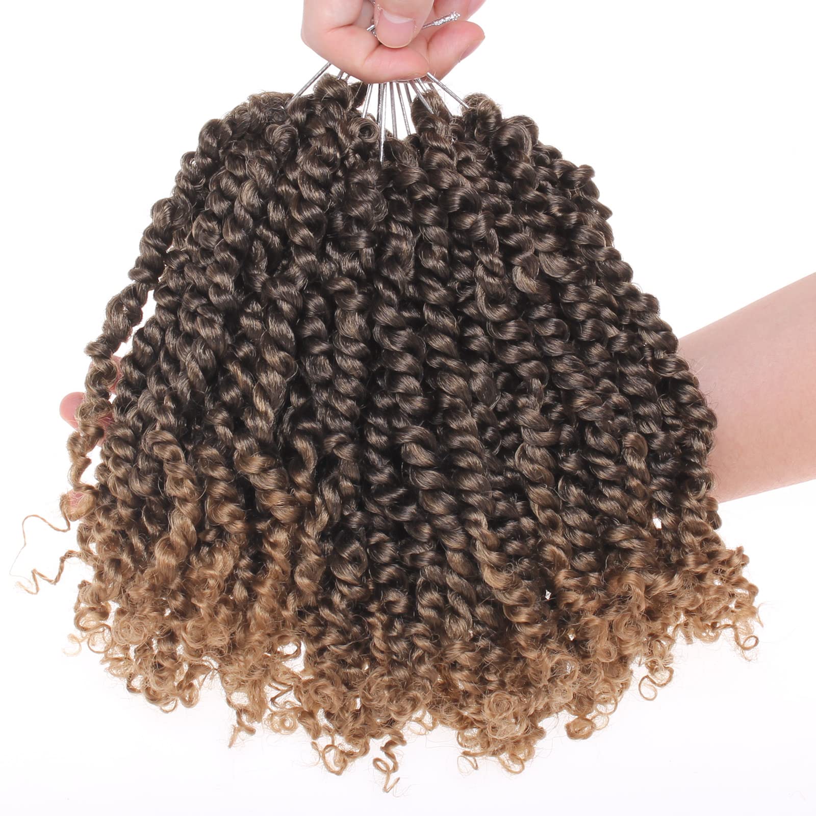 Pre-twisted Passion Twist Crochet Hair with Curly Ends Pre looped Synthetic Bohemian Crochet Braids Hair