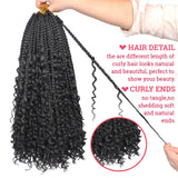 Unionbeauty Hair 12"24inch Boho Box Braids Pre-looped Synthetic Crochet Hair Goddess Box Braids Crochet Hair