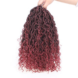 Boho Faux Locs Synthetic Crochet Braids Hair Goddess Locs Crochet Hair Pre-looped Soft Locs With Curly Ends Hippie Locs Hair