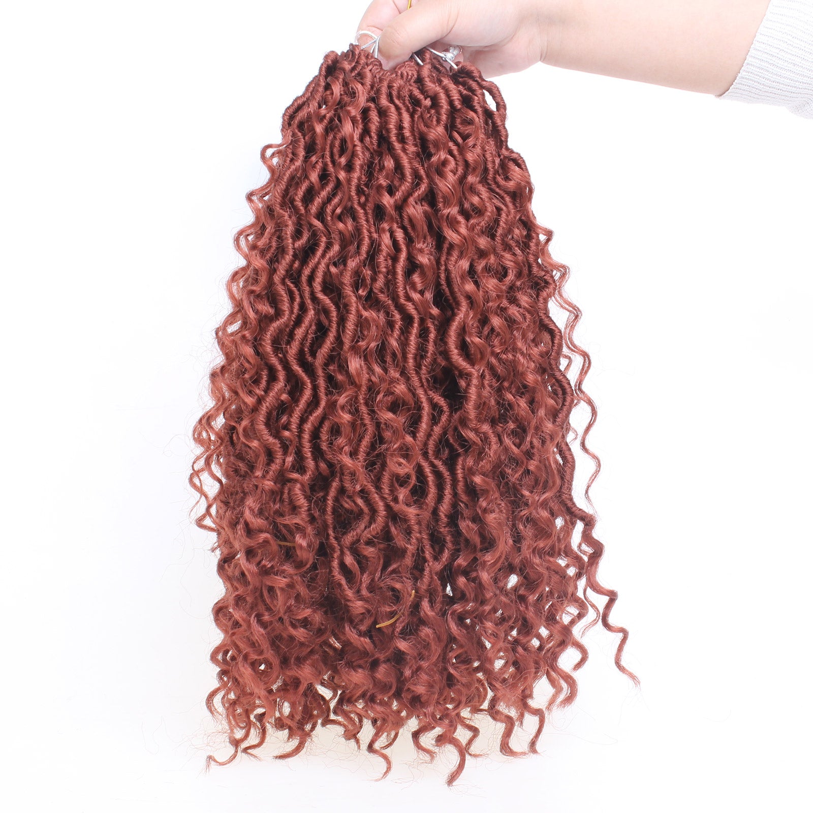 Boho Faux Locs Synthetic Crochet Braids Hair Goddess Locs Crochet Hair Pre-looped Soft Locs With Curly Ends Hippie Locs Hair