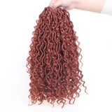 Boho Faux Locs Synthetic Crochet Braids Hair Goddess Locs Crochet Hair Pre-looped Soft Locs With Curly Ends Hippie Locs Hair
