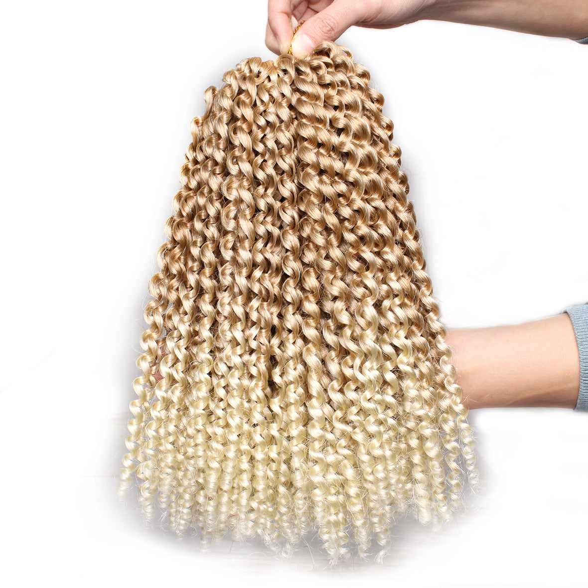 12Inch Passion Twist Hair Short Water Wave Snythetic Crochet Braids Hair for Distressed Butterfly Locs Passion Twist Braiding Curl Hair