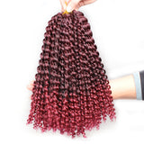 12Inch Passion Twist Hair Short Water Wave Snythetic Crochet Braids Hair for Distressed Butterfly Locs Passion Twist Braiding Curl Hair