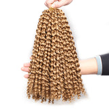 12Inch Passion Twist Hair Short Water Wave Snythetic Crochet Braids Hair for Distressed Butterfly Locs Passion Twist Braiding Curl Hair