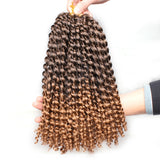 12Inch Passion Twist Hair Short Water Wave Snythetic Crochet Braids Hair for Distressed Butterfly Locs Passion Twist Braiding Curl Hair