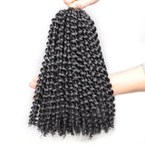 12Inch Passion Twist Hair Short Water Wave Snythetic Crochet Braids Hair for Distressed Butterfly Locs Passion Twist Braiding Curl Hair