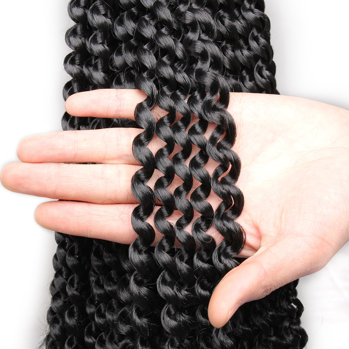 12Inch Passion Twist Hair Short Water Wave Snythetic Crochet Braids Hair for Distressed Butterfly Locs Passion Twist Braiding Curl Hair