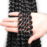 12Inch Passion Twist Hair Short Water Wave Snythetic Crochet Braids Hair for Distressed Butterfly Locs Passion Twist Braiding Curl Hair