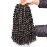 12Inch Passion Twist Hair Short Water Wave Snythetic Crochet Braids Hair for Distressed Butterfly Locs Passion Twist Braiding Curl Hair