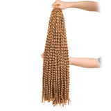30Inch Long Passion Twist Hair Water Wave Synthetic Crochet Braids Hair Goddess Bohemian Hair for Butterfly Locs Crochet Braiding Hair