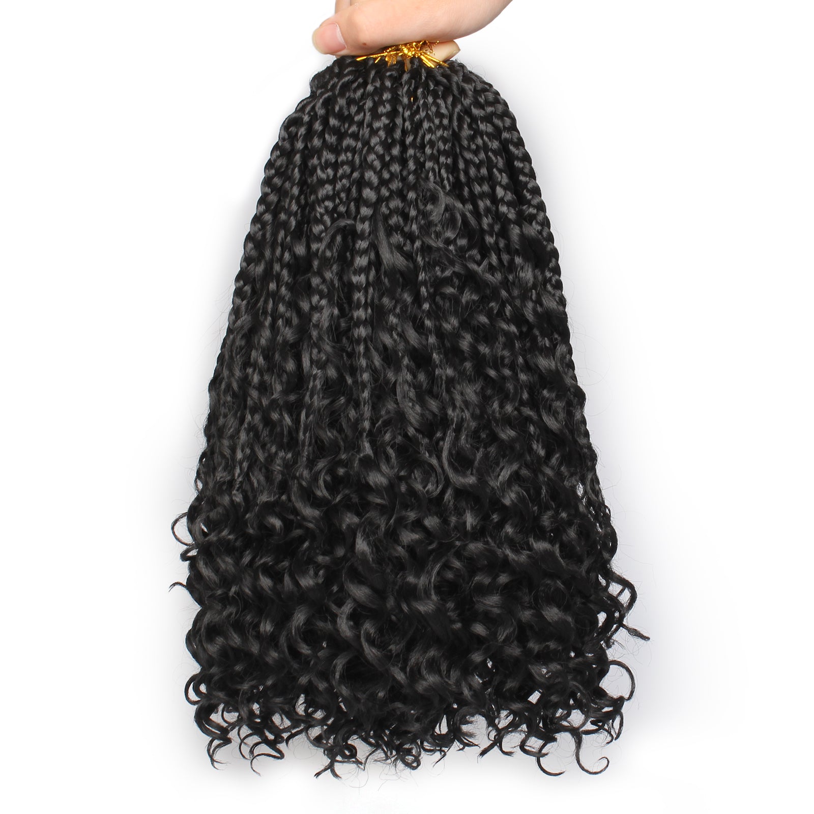 Unionbeauty Hair 12"24inch Boho Box Braids Pre-looped Synthetic Crochet Hair Goddess Box Braids Crochet Hair