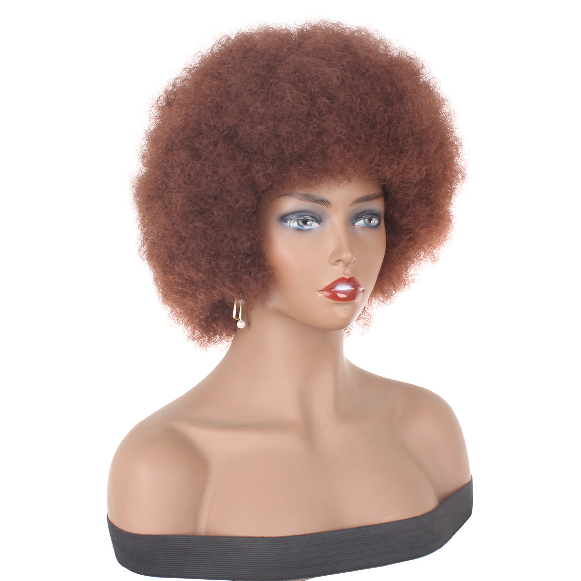 4 Inch Afro Fluffy Afro Wig Short Natural Looking Wigs Synthetic Wig Fluffy Afro Curly Hair Wig