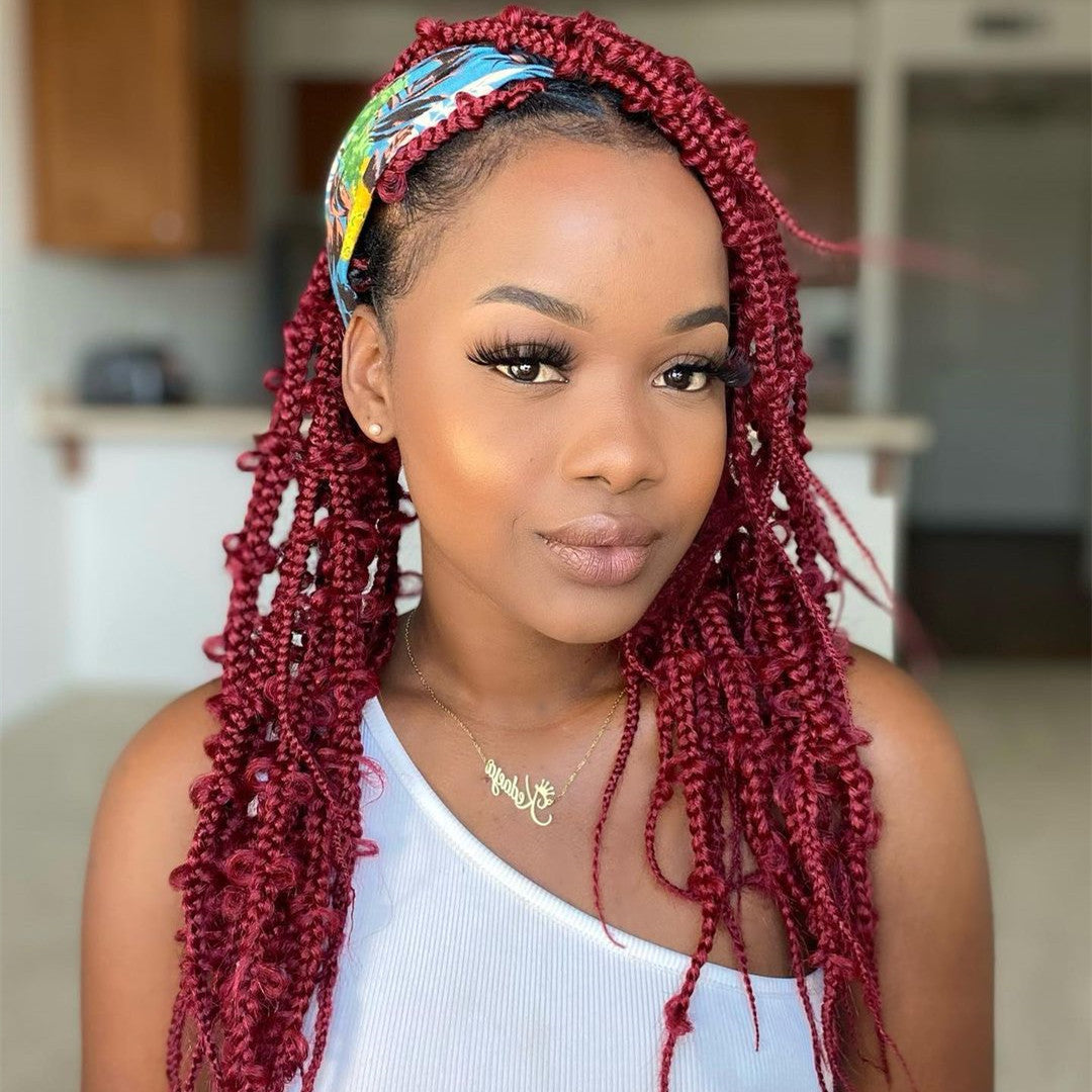 20 Inch Knotless Jungle Box Braids Pre-Looped Goddess Box Braids Hair Butterfly Crochet Braid Hair